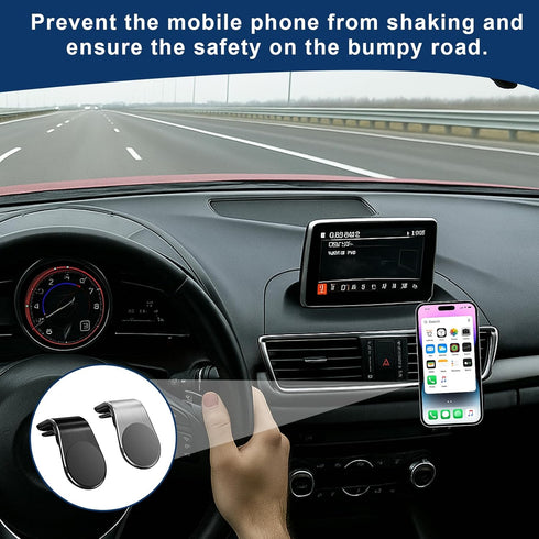 Nouiseuns 2 Pack Magnetic Navigation Bracket Universal Alloy Car Magnet Vent Phone Holder for Cell Phone, Strong