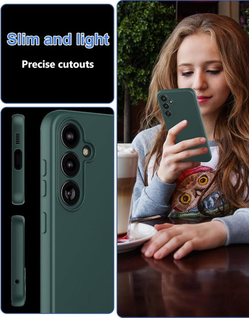 Thin Phone Case for Samsung Galaxy S23 FE (6.4-inch) with Camera Protection, Soft Interior Slim Flexible TPU Back Cover