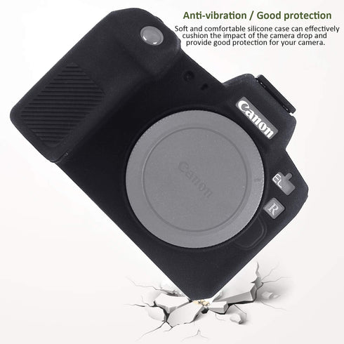 Easy Hood Case for Canon EOS R Digital Camera, Black Anti-Scratch Soft Silicone Rubber Protective Cover Skin