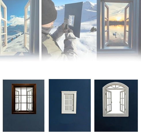 Ldqwztv (deep-Blue-1) Creative Window Photograph Props, Take The World in A-Frame, Travel Photos Viewfinder Frame