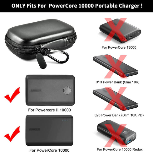 Case Compatible with Anker for PowerCore 10000 Portable Charger 10000mAh Power Bank. Battery Pack Charger Storage Holder for Anker Nano Power Bank (Box Only)- Black