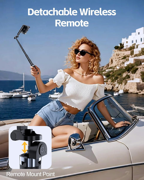 UBeesize Magnetic Mini Selfie Stick Tripod with Rechargeable Remote, Pocket Tripod for iPhone/Android, Compact Travel