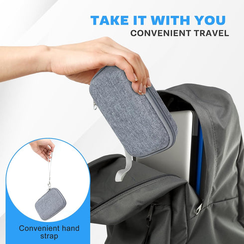 Travel Hard Case for UCOMX Nano/Apple MagSafe Duo/Iseyyox/Rtops/LISEN 3 in 1 Wireless Foldable Magnetic Charger, Gray