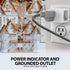 Fosmon Grounded Outlet Switch, ON/Off Switch, 3 Pack, 3 Prong Plug in Electrical Switch, Surge Protector, White
