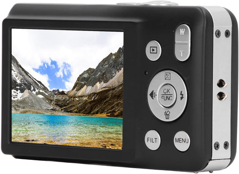 Small Digital Camera, Beauty Filter 16X Zoom Compact for Photo and Video, 750mAh Battery for Teens