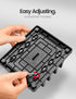 3-Slot Vertical Laptop Stand Holder, Adjustable ABS Plastic Desktop Notebook Dock, Space-Saving Vertical Laptop Stand