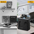 Fireproof Vinyl Record Storage Box, Water Resistant Organizer, Collapsible Carrying Case with Lid, Holds 30 Albums,