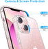 JJGoo iPhone 13 Case, Clear Glitter Soft TPU Shockproof Protective Bumper Cover for Women Girls, 6.1inch