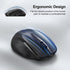 TECKNET Wireless Mouse (BT5.0/3.0 & 2.4G) Rechargeable 4800 DPI Silent Mouse, 8 Buttons, USB A Wide Compatibility -