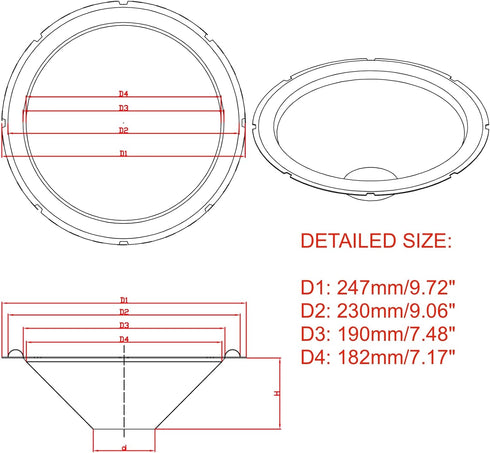 Standard 10" Universal Angle-Attach Speaker Foam Surround Repair Kit - 10 Inch