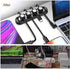 Magnetic Cable Holder with 6 Slots, Self Adhesive Cable Clips for USB Cord Management Under Desk (Black)