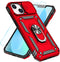 SunStory Military-Grade Case for iPhone 12/13 Mini with HD Screen Protector, Slide Camera Cover & Kickstand, Red