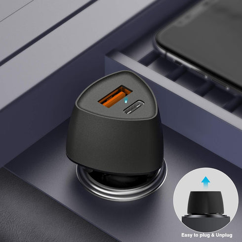 (10pack) SUNDA USB C Fast Car Charger 51W, Dual Ports PD/PPS&QC3.0, Compatible with iPhone 16/15 Pro/14 Mini