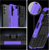 for Samsung Galaxy A15 5G Case with 2 Pack Screen Protector,Military Grade Shockproof, Heavy Duty Robust Bumper Cover with Kickstand for Galaxy A15 5G Phone Purple
