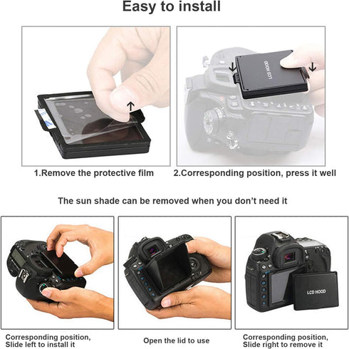 D800 D800E D810 D810A Camera LCD Sun Shade Sun Hood Camera LCD Viewfinder Professional Optical Sunshade with Screen