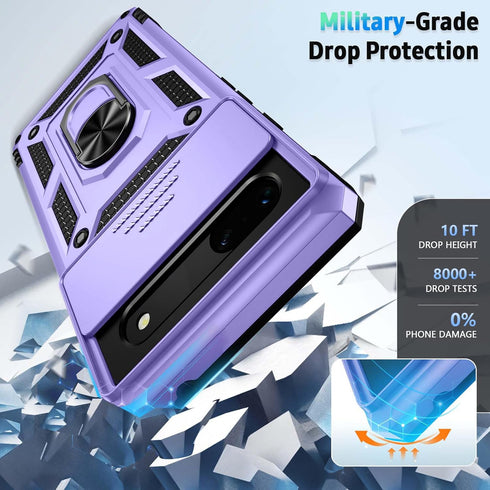 WEYCOLOR for Google Pixel 6A Case, 10 FT Military Grade Drop Protection, with Camera Lens Cover HD Screen Protector,