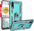 TJS Compatible Case for Samsung Galaxy A50 2019, with Tempered Glass Screen Protector and Kickstand