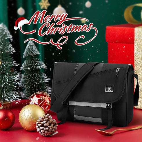 OIWAS 14 Inch Messenger Bag for Men, Casual Satchel Shoulder Bag, College Travel Office Briefcase for Women