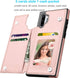Tekcoo Galaxy Note 10 Plus Wallet Case, Rose Gold - Minimalist Luxury PU Leather Flip Cover with Card Holder Slots