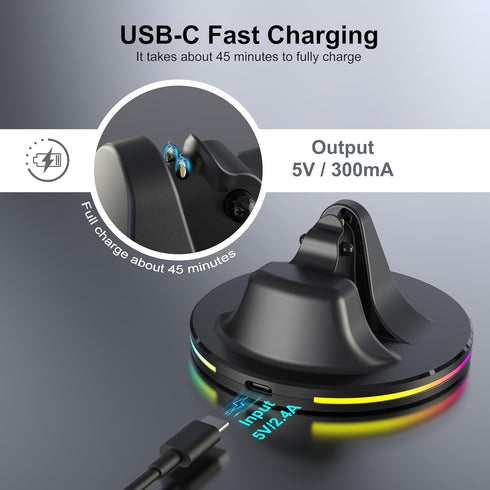 Charging Dock for Ray-Ban Meta Smart Glasses,Charging Station Compatible with Wayfarer, Skyler, Headliner & Oakley