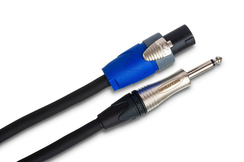 Hosa SKT-205Q Edge Speaker Cable, Neutrik speakON to 1/4 in TS, 5 ft, Black