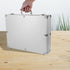 SUPVOX Lockable Aluminum Hard Case Briefcase Box for Tools, Cameras, Instruments, Silver