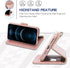 Arae Case for iPhone 12 Pro Max, Wallet Case Flip Cover with Card Holder, 6.7 inch (Rose Gold)