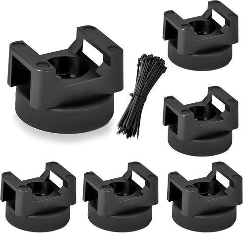 VELATYVIO Magnetic zip tie mount 6 Pcs Magnet bases and 100 Pcs Zip
