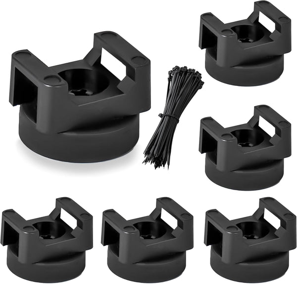 VELATYVIO Magnetic zip tie mount 6 Pcs Magnet bases and 100 Pcs Zip