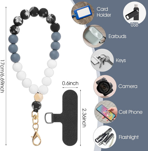 Shimmeroo Cute Phone Charm Strap with Spacer,Beaded Phone Wrist Strap Wrist Lanyards for Case Cellphone Chain Wristlet