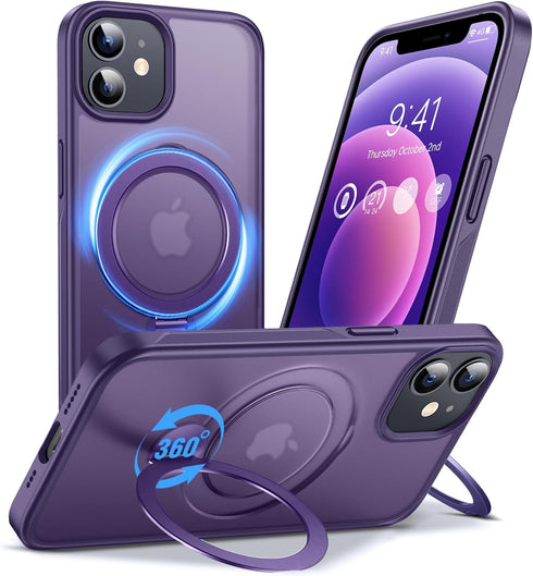 Anqrp 360 All-in-ONE Stand Case for iPhone 12/12 Pro Case with Rotatable Magnetic
