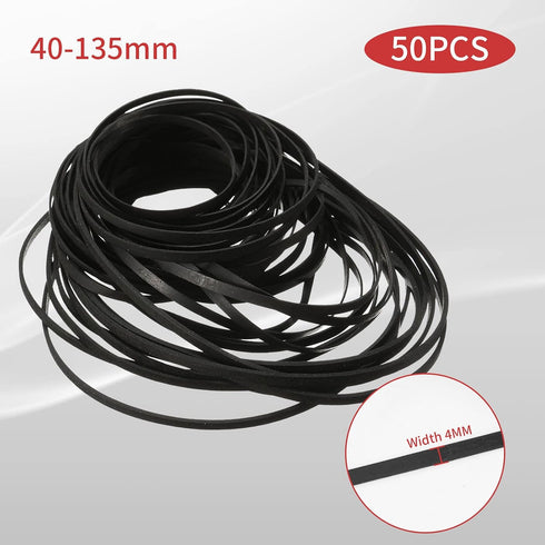 Cassette Cassette 40-135 MM (50PCS) 4MM) Recorder Rubber Belt - Recorder Repair Maintenance Mix Flat Tape Machine