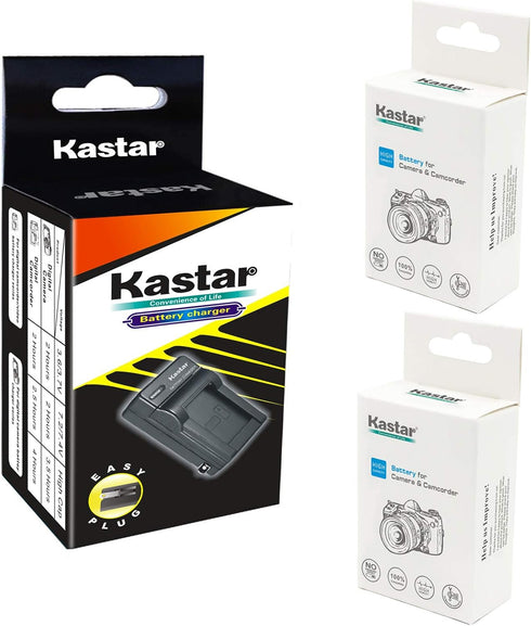 Kastar Battery (2-Pack) and AC Charger for Canon NB-8L, CB-2LA, CB-2LAE, PowerShot A2200, A3000 is, A3100 is, A3200 is,