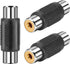 RCA Female to Female Coupler - 3 Pack Audio Video RCA Adapter Connector Gold Plated Jack to Jack Converter