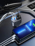 4 in 1 USB C Car Charger Adapter, 210W Multi USB Cigarette Lighter Adapter with 3 USB Ports for iPhone 15/14