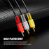 FAWETTY 5FT 3RCA 24K 3 3 Cable Audio Video Gold Plated Connecting Audio Video Components AV Male to Male Cable for Home