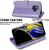 MONASAY Wallet Case for Galaxy S9, 5.8-inch, Flip Folio Leather Cover with Credit Card Holder, Lavenders [Screen
