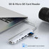 MOKiN USB C Hub HDMI Adapter, 7 in 1 Dongle with HDMI, SD/TF Card Reader, USB C Data Port, 100W PD for MacBook