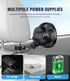 4 Speed,360 Backseat,5V LEMOISTAR Battery Operated USB Car Fan, Electric Cooling Fan, Degree Rotatable Cooling Air