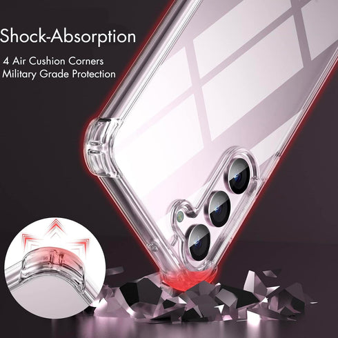 KIOMY Clear Case for Samsung Galaxy S23+ / S23 Plus, Shockproof Bumper Protective Cover Hybrid Design