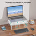 (PTT001-W), 1 Pack, WALI Computer Monitor Stand for Desk, Adjustable Laptop Riser, Desk Monitor Stand Underneath