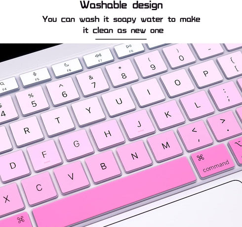 HRH Ultra Thin Silicone Keyboard Cover Skin for MacBook Air 13.3" 2020 with M1 Processor (Model A2337) Touch ID