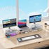 gianotter 2-Tier Metal Monitor Stand Riser, Desk Organizer for Office Supplies in White