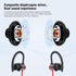 Red Bluetooth Headphones - Wireless Earbuds with Mic, 16H Playtime, IPX7 Waterproof, Stereo Sound for Sports & Workouts.