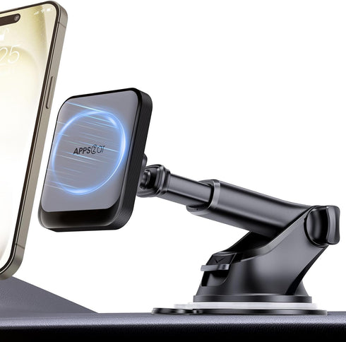 APPS2Car MagSafe Car Mount, Dashboard Windshield Magnetic Phone Holder for iPhone with Enlarged Suction Cup