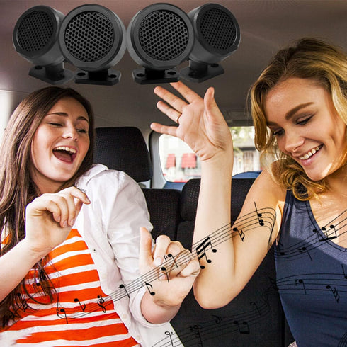 FERCAISH 4 Pcs 500W Car Speaker, TP-006A High Power Stereo Car Tweeter, Vertical Round Easy to Install Speakers for