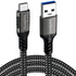 10FT USB A to USB C Cable, 10Gbps Data Transfer, 60W Fast Charging for Samsung Galaxy S22, iPad Pro, and more.