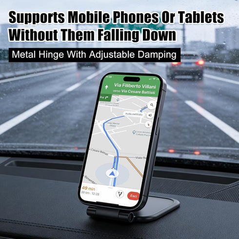 incthoust Ultra-Thin Foldable Magnetic Car Phone Mount,Ultrathin Adjustable Magnetic Phone Holder,New Portable Dual
