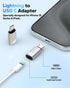 MoKo Lightning Female to USB C Male Adapter 2 Pack, Lightning to USB C Converter for iPhone 15 Series, iPad, iPhone to USB C Adapter for Fast Charging/Data Transfer, NOT for Audio/OTG, Silver PD