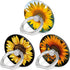 Bonoma Cell Phone Ring Holder Stand, 3 Pack Sunflowers 360 Rotation Universal Grip for Smartphones